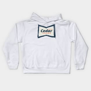 Cedar Island, NC Summertime Vacationing Bowtie Sign Kids Hoodie